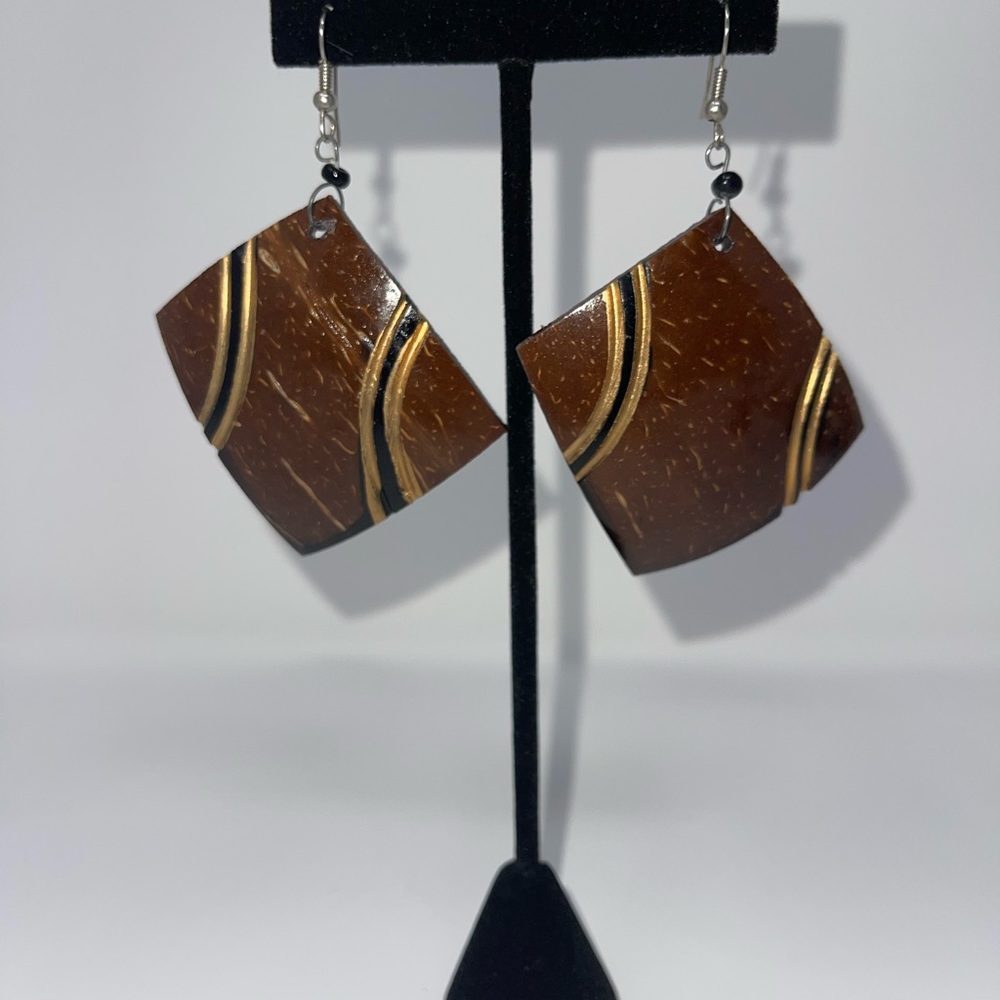 Ethnic Handmade Coconut Shell Earrings